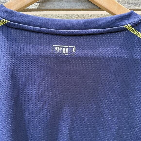 Michigan Wolverines Basketball Majestic Blue Yellow Athletic shirt Size XL - Picture 7 of 7